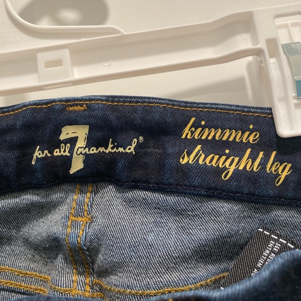 7 For All Mankind Dark Indigo Straight Leg Jeans - Picture 5 of 10